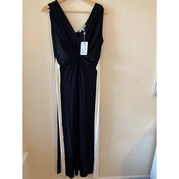 Kimi + Kai Maternity Dress Size M Black White Colorblock - Picture 2 of 8